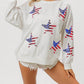 Trendsi - BiBi American Flag Sequin Star Sweatshirt
