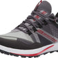 Tênis de corrida de trilha Skechers Go Run Speed ​​masculino, cinza/vermelho