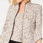 Conjunto de jaqueta e blusa estampada feminina Alex Evenings, marrom, tamanho pequeno grande