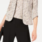 Conjunto de jaqueta e blusa estampada feminina Alex Evenings, marrom, tamanho pequeno grande