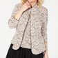 Conjunto de duas peças feminino Alex Evenings com estampa floral bege, tamanho 2X