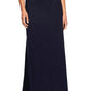 Vestido feminino Alex Evenings com corpete brocado e cintura império, azul, tamanho 8