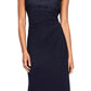 Vestido feminino Alex Evenings com corpete brocado e cintura império, azul, tamanho 10