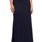 Vestido feminino Alex Evenings com corpete brocado e cintura império, azul, tamanho 10