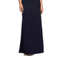 Vestido feminino Alex Evenings com corpete brocado e cintura império, azul, tamanho 16