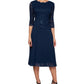Vestido de coquetel feminino Alex Evenings, azul, tamanho 14, duas peças