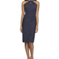 Vestido feminino Alex Evenings azul com detalhes embelezados, tamanho 16