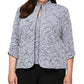 Conjunto de jaqueta e blusa estampada mandarim Alex Evenings feminino, roxo, tamanho 3X