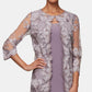 Vestido feminino Alex Evenings com jaqueta bordada e aparência em camadas, rosa, tamanho 6, pequeno