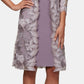 Vestido feminino Alex Evenings com jaqueta bordada e aparência em camadas, rosa, tamanho 6, pequeno