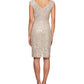 Vestido justo feminino Alex Evenings com manga curta e lantejoulas e renda, tamanho 16, branco