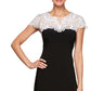 Vestido de festa feminino bordado Alex Evenings, preto, tamanho 8