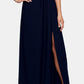 Vestido feminino Alex Evenings com decote canoa e cintura com contas, azul, tamanho 12