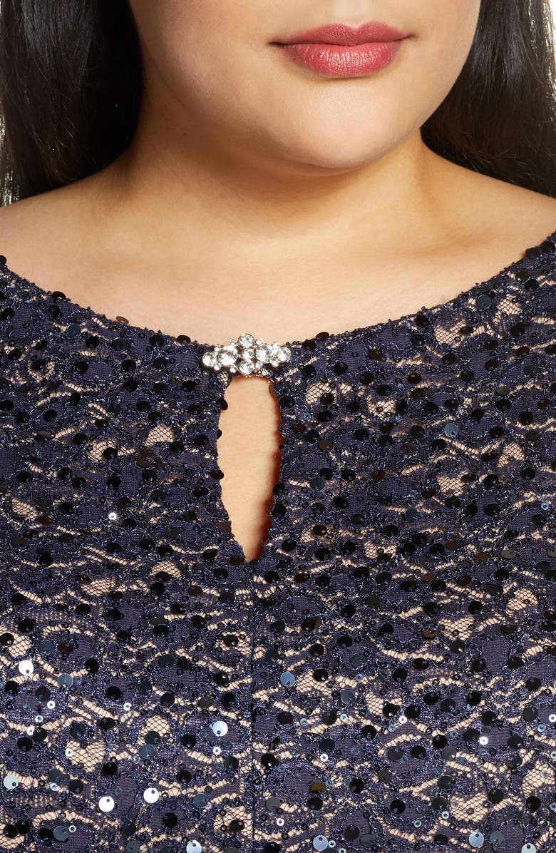 Vestido de festa feminino Alex Evenings com decote em V e decote em V, azul, tamanho pequeno e pequeno