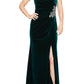 Vestido de veludo tomara que caia Alex Evenings feminino, verde, tamanho 12