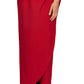 Vestido feminino Alex Evenings com decote em V e ombro floral, vermelho, tamanho 2