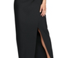 Vestido de festa feminino Alex Evenings com gola entalhada, preto, tamanho 6