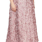 Vestido de festa feminino Alex Evenings com renda roseta e manga curta, estilo A, rosa, tamanho 18W