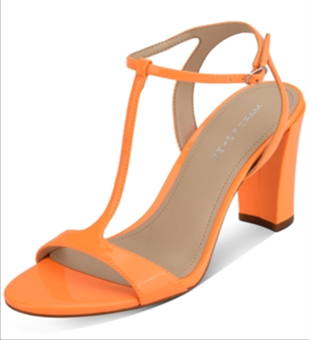 Sandálias Marc Fisher Toria T Strap Femininas Laranja Tamanho 9,5M