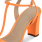 Sandálias Marc Fisher Toria T Strap Femininas Laranja Tamanho 9,5M