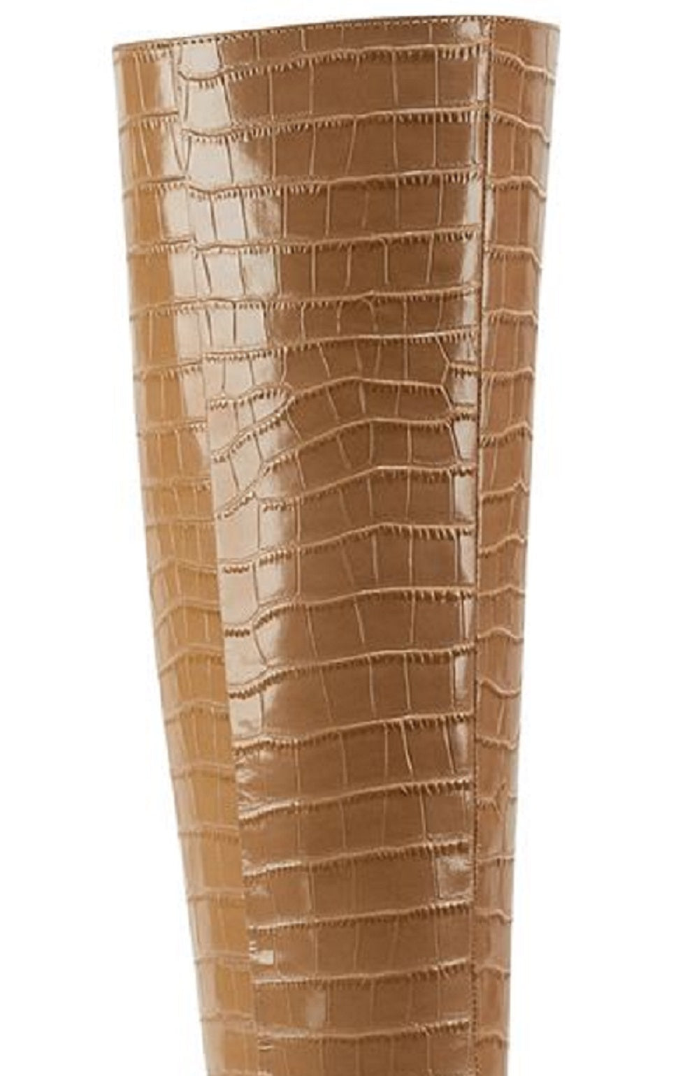 Botas de cano alto femininas Marc Fisher Revely de couro marrom, tamanho 8,5 M