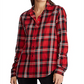Ralph Lauren Camisa xadrez feminina para trabalho com botões, vermelha, tamanho extragrande
