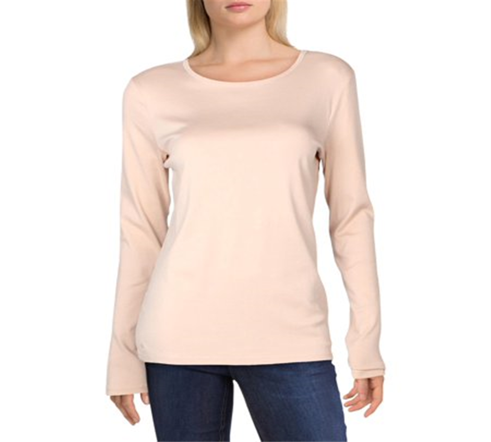 Camiseta Ralph Lauren Feminina Gola Redonda Manga Longa Rosa Tamanho X-G
