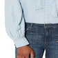 Camisa Ralph Lauren Feminina Chambray com Gola Amarrada Azul Tamanho Pequeno M