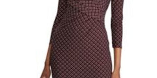 Vestido Ralph Lauren Feminino Manga 3/4 Acima do Joelho Roxo Tamanho 6 Petite