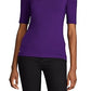 Blusa de malha com manga cotovelo Ralph Lauren Willa feminina, roxa, tamanho médio