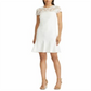 Vestido Ralph Lauren Feminino de Crepe com Renda e Jugo Branco Tamanho 16 Petite