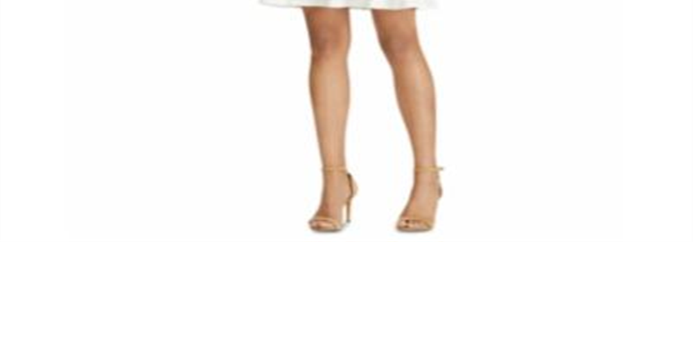 Vestido Ralph Lauren Feminino de Crepe com Renda e Jugo Branco Tamanho 16 Petite