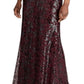 Vestido de noite feminino Ralph Lauren com lantejoulas, marrom, tamanho 16