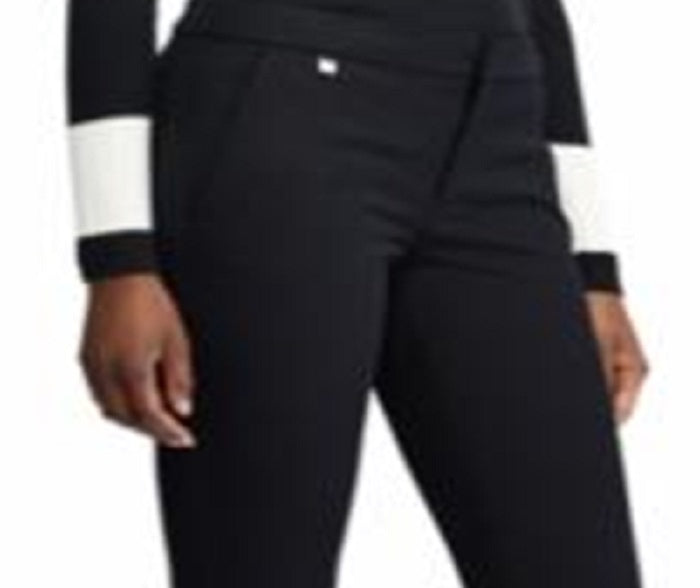 Calça Ralph Lauren Crop Straight Stretch Feminina Preta Tamanho 2 Petite