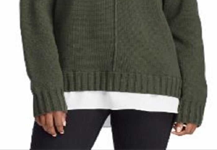 Suéter Ralph Lauren Feminino em Camadas de Algodão e Mistura Verde Tamanho X-G