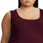 Camiseta regata feminina Ralph Lauren Plus, vermelha, tamanho 2X