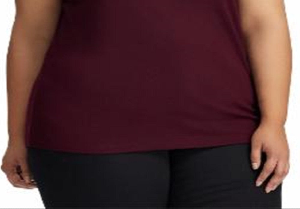 Camiseta regata feminina Ralph Lauren Plus, vermelha, tamanho 2X