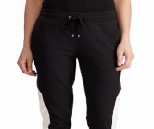 Calça de moletom Ralph Lauren Terry feminina, preta, tamanho pequeno M