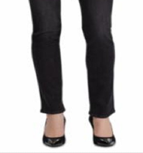 Calça Jeans Slimming Ralph Lauren Feminina Clássica Reta Cintura Média Preta Tamanho 4 Petite