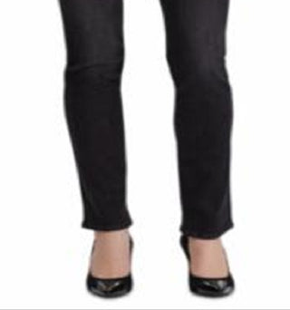 Calça Jeans Slimming Ralph Lauren Feminina Clássica Reta Cintura Média Preta Tamanho 4 Petite
