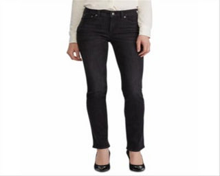 Calça Jeans Slimming Ralph Lauren Feminina Clássica Reta Cintura Média Preta Tamanho 4 Petite