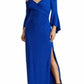 Vestido Ralph Lauren Feminino Azul com Babados e Mangas Vazadas, Tamanho 14
