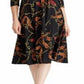 Vestido de malha com estampa equestre Ralph Lauren feminino, preto, tamanho 6, pequeno