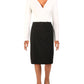 Vestido Ralph Lauren feminino, bicolor, cruzado, com decote em V, preto, tamanho 16