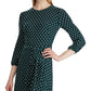 Vestido Ralph Lauren Feminino com Bolinhas e Corte A, Preto, Tamanho 6
