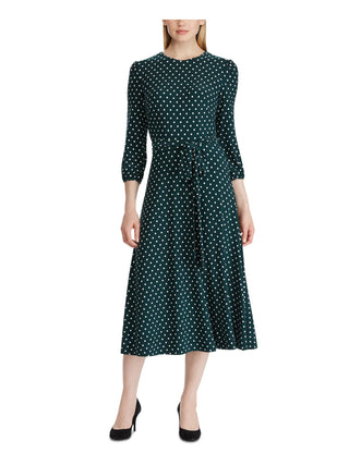 Vestido Ralph Lauren Feminino Bolinhas Cinto Verde Tamanho 8
