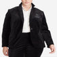 Ralph Lauren Blazer Feminino Bullion Patch Veludo Cotelê Preto Tamanho 22W
