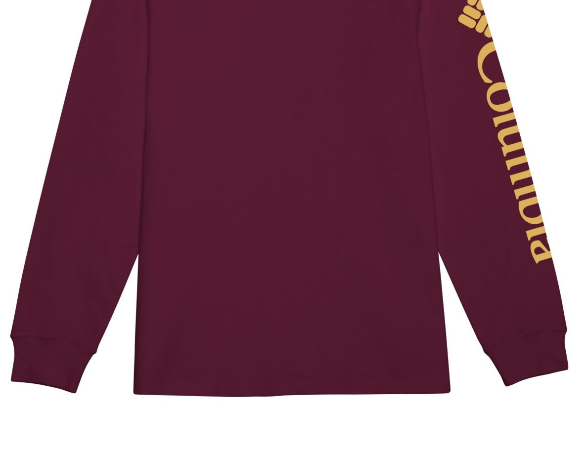 Camiseta Columbia Fundamentals Graphic Manga Longa Masculina Vermelha Tamanho Médio