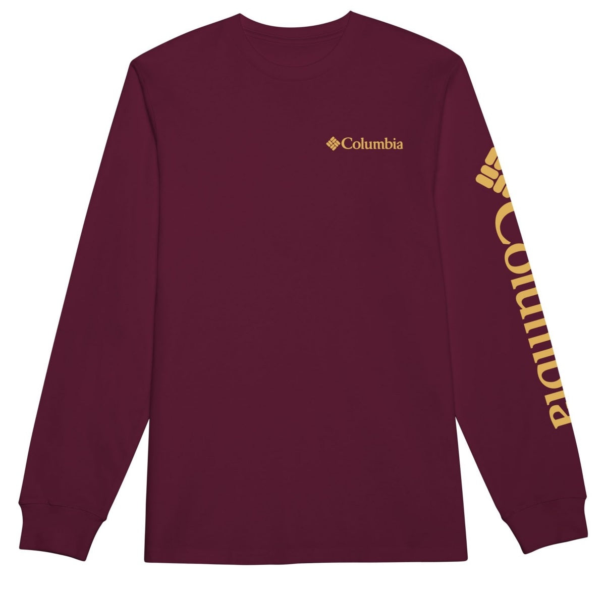 Camiseta Columbia Fundamentals Graphic Manga Longa Masculina Vermelha Tamanho XG