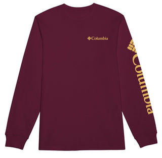 Camiseta Columbia Fundamentals Graphic Manga Longa Masculina Vermelha Tamanho XG